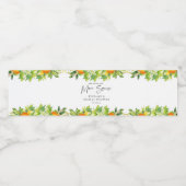 Moderne Zomer Sinaasappels Citroen Citrus Vrijgeze Waterfles Etiket (Enkel label)