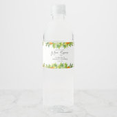 Moderne Zomer Sinaasappels Citroen Citrus Vrijgeze Waterfles Etiket (Voorkant)