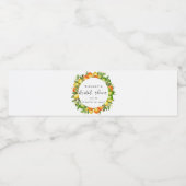 Moderne Zomer Sinaasappels Citroen Citrus Vrijgeze Waterfles Etiket (Enkel label)