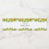 Moderne Zomer Sinaasappels Citroen Citrus Vrijgeze Waterfles Etiket (Enkel label)