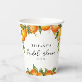 Moderne zomer sinaasappels  Citrus Bruidsmeisjesfe Papieren Bekers (Achterkant)