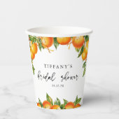 Moderne zomer sinaasappels  Citrus Bruidsmeisjesfe Papieren Bekers (Voorkant)
