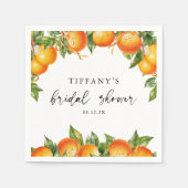 Moderne Zomer Sinaasappels Citrus Vrijgezellenfees Servet (Voorkant)