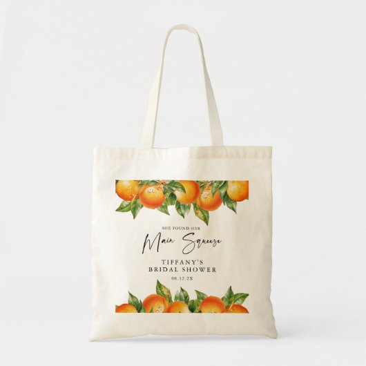Moderne Zomer Sinaasappels Citrus Vrijgezellenfees Tote Bag (Voorkant)