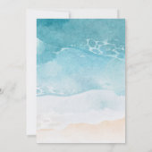 Moderne zomer strand bruiloft aan de oceaan save the date (Achterkant)