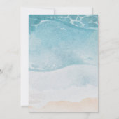 Moderne zomer strand trouwdatum Save The Date (Achterkant)