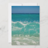 Moderne zomer strandtrouwdag save the date (Achterkant)