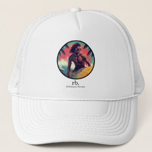 Moderne Zomer Surfen Vibes Surfer Aangepaste Naam Trucker Pet