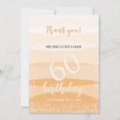 Moderne zomer verjaardagsfeestje in roze bedankkaart (Voorkant)