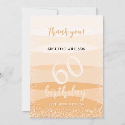 Moderne zomer verjaardagsfeestje in roze bedankkaart (Voorkant)