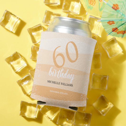 Moderne zomer verjaardagsfeestje in roze blikjeskoeler (Insitu Zomer)