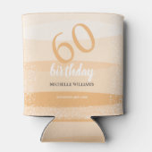 Moderne zomer verjaardagsfeestje in roze blikjeskoeler (Achterkant)