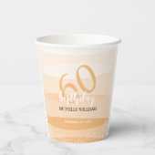 Moderne zomer verjaardagsfeestje in roze papieren bekers (Achterkant)