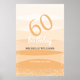 Moderne zomer verjaardagsfeestje in roze poster