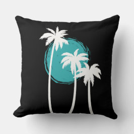 Moderne Zomer Vibes Palm Tree Sky Blue Kussen