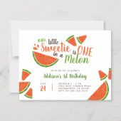 Moderne zomer watermeloen een in een meloen verjaa magnetische uitnodiging (Voorkant)