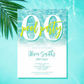 Moderne zomer zwembad partij elke leeftijd verjaar kaart