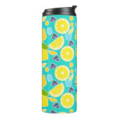 Moderne zomercitroen thermosbeker (Gedraaid links)