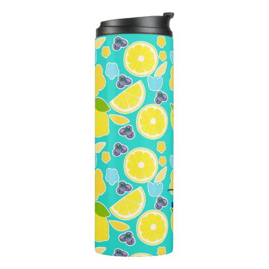 Moderne zomercitroen thermosbeker (Gedraaid links)