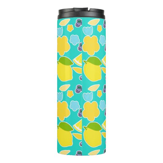 Moderne zomercitroen thermosbeker (Achterkant)