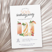 Moderne Zomercocktails 50ste Verjaardagsfeest Kaart