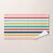 Moderne zomerkleurige verticale strepen bad handdoek (Handdoek)