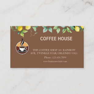 Moderne zomerkoffie Shop Loyalty Card Visitekaartje