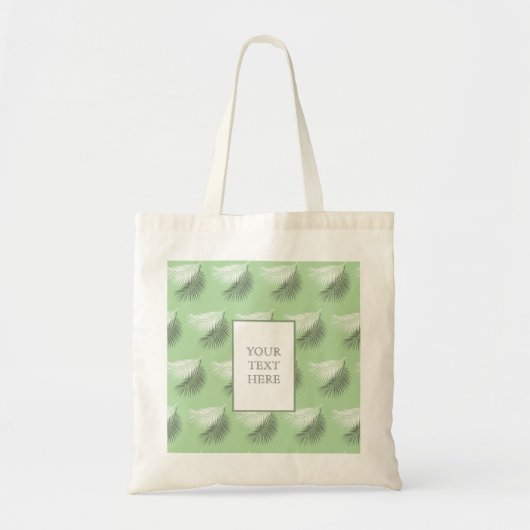 Moderne zomerpalmblad achtergrond Canvas tas (Voorkant)