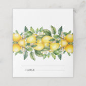 Moderne zomerse citroen citrus bruidsshowers plaatskaartje (Buitenkant ongevouwen)