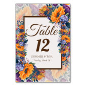 Moderne zomerstijl elegante tafelkaart kaart (Achterkant)