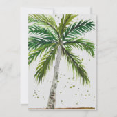 Moderne zomerstrandtrouwdag save the date (Achterkant)