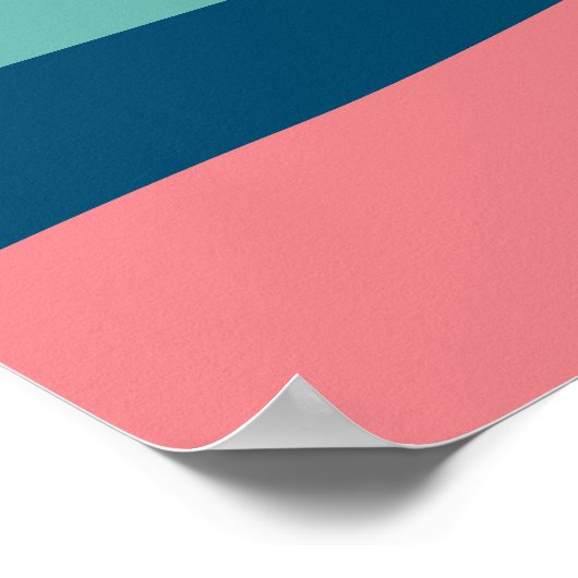 Moderne zon en Zee Landschap Minimalistisch Poster (Hoek)