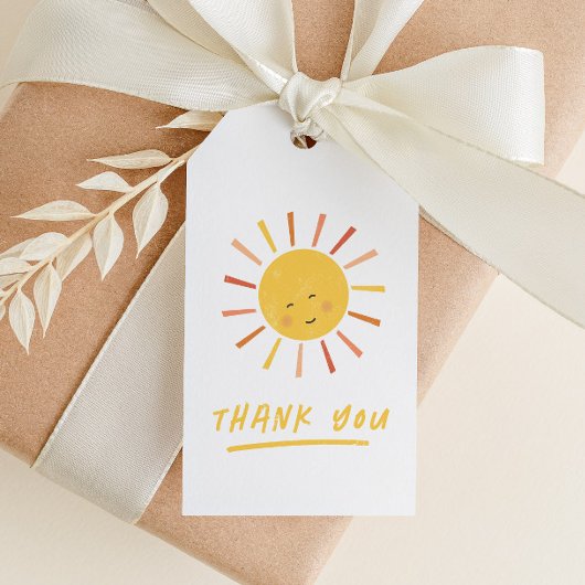 Moderne Zon Kinderen Verjaardagsfeestje Bedankt Fa Cadeaulabel
