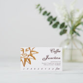 Moderne Zon Koffie Drank Loyalty Stempelkaart (Staand voorkant)