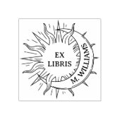 Moderne zon & maan persoonlijke bibliotheek boek p rubberstempel (Afrduk)