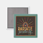 Moderne zon stralen positiviteit Quote Inspirivity Magneet (Voorkant / Achterkant)