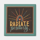 Moderne zon stralen positiviteit Quote Inspirivity Magneet (Voorkant)