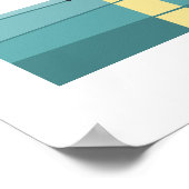 Moderne Zon Zee Dolfijn in Turquoise Geel Kunst Poster (Hoek)