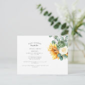Moderne zonnebloem Baby shower Verander de datum v Aankondigingskaart (Staand voorkant)