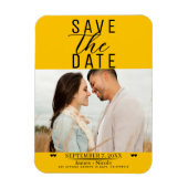 Moderne Zonnebloem Bewaar de Datum Bruiloft Foto Magneet (Verticaal)