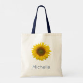 Moderne Zonnebloem Botanische Gele Bloemen Tote Bag (Achterkant)