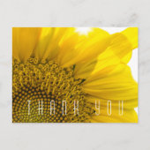 Moderne zonnebloem Dank u naam Briefkaart (Voorkant)