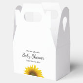 Moderne Zonnebloem Eenvoudig Baby shower Bedankdoosjes (Geopend)