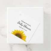 Moderne Zonnebloem Eenvoudig Baby shower Bedankjes Labels (In situ)