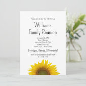 Moderne Zonnebloem Eenvoudige Familie Reunion BBQ Kaart (Staand voorkant)