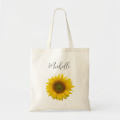 Moderne Zonnebloem Elegant Persoonlijk  Tote Bag (Voorkant)