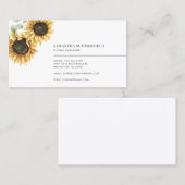 Moderne Zonnebloem Eucalyptus Bloemist Aangepast Visitekaartje (Voorkant / Achterkant)