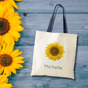 Moderne zonnebloem Gele bloemen Tote Bag