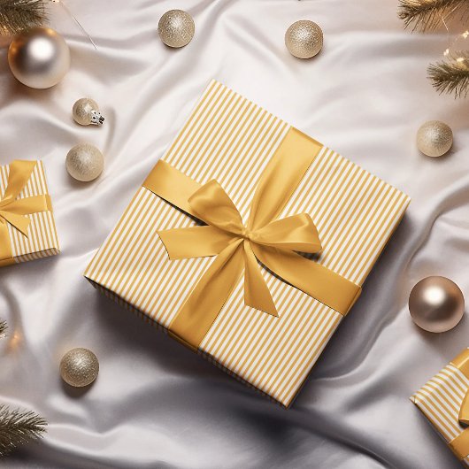 Moderne Zonnebloem Gele Strepen Patroon Cadeaupapier