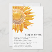 Moderne zonnebloem Genderneutraal Baby shower Kaart (Voorkant)
